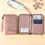 Personalized Birth Flower & Birthstone Stethoscope PU Leather Passport Holder Wallet with Name Travel Essential Birthday Gift for Nurse Doctor