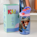 Personlig tegneserie-dinosaur-vannflaske for barn (16 oz) med navn og bilde – til daglig bruk, til skolestart og som bursdagsgave til gutter som elsker dinosaurer