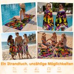 Personalisiertes Street-Art Strandtuch mit Graffiti-Namen | sandabweisend | schnelltrocknend | Badetuch | Sommer Urlaub Geschenk für Familie Freunde