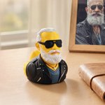 Personalized 3D Printed Funny Portrait Yellow Duck with Photo Desk Decor Birthday Gift for Family Friends Duck Lovers