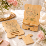 Personalized Map Green Waypoint Heart Symbol Where We Met Wooden Phone Holder with Address Daily Use Birthday Gift for Couple