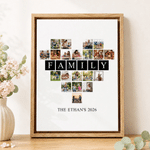 Personalised 20 Photos Modern Canvas Prints with Text Ship from USA Home Wall Decor Birthday Anniversary Gift for Family Grandadrents