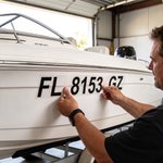 Personalised Waterproof Watercraft Registration Number Stickers with Boat Numbers Letters Set of 2 Birthday Gift for Jet Ski Lover Boater