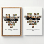 Personalised 20 Photos Modern Canvas Prints with Text Ship from USA Home Wall Decor Birthday Anniversary Gift for Family Grandadrents