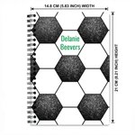 Personalized Football Spiral A5 Notebook with Name Daily Use Back to School Birthday Gift for Kids Sports Lovers