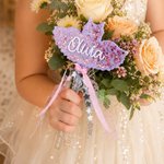 Personalized Ballet Skirt Star Dance Competition Acrylic Wand with Name and Text Flower Decor Dance Recital Gift for Dancer