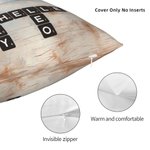 Personalized Home Paw Print Crossword Puzzle Art Throw Pillow Cover with Name Home Decor Birthday Gift for Pet Owners Lovers