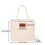 Custom Name Canvas Yarn Tote Bag | Multi-Pocket Knitting Storage, Birthday Gift for Craft Lover