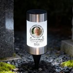 Forever Loved, Forever Remembered - Personalized Photo Solar Garden Light with Name and Year
