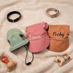Personalised Embroidered Name Adjustable Pet Baseball Cap with Ear Hole Pet Daily Wear Birthday Gift for Pet Owners