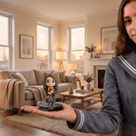 Personalized Magic Academy Theme Cartoon Character Photo 3D Figurine with Name Desk Decor Birthday Gift for Friends