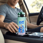 Personalized Watercolour Style Marathon Sports Photo BPA-Free Water Bottle with Name and Flip Top Game Day Birthday Gift for Marathon Lover