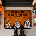 Personalised Retro Halloween Pet Doormat with Name and Photo Home Decor Halloween Gift for Pet Owners Lovers