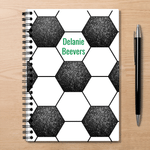 Personalized Football Spiral A5 Notebook with Name Daily Use Back to School Birthday Gift for Kids Sports Lovers