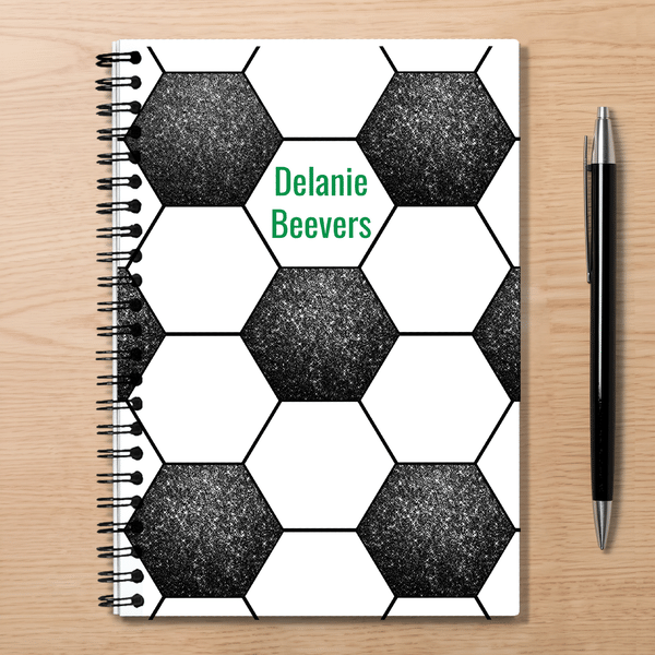 Personalized Football Spiral A5 Notebook with Name Daily Use Back to School Birthday Gift for Kids Sports Lovers