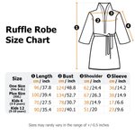 Personalised Glitter Text Ruffled V-Neck Satin Finish Robe Wedding Party Bridal Shower Gift for Bridesmaid Flower Girl
