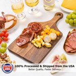Personalisierte Holz graviert Monogrammed Reversible Käse Charcuterie Schneidebrett mit Griff Schiff aus USA Housewarming Hochzeit Geschenk für Familie