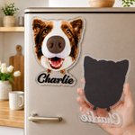 Personalized 3D Dog Nose Pet Photo Acrylic Magnetic Fridge Magnet with Name Home Decoration Birthday Gift for Dog Owners Lovers