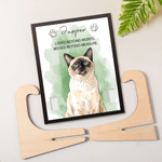 Personalised Watercolour Pet Photo Design Wooden Collar Frame with Name Home Decor Sentimental Memorial Sympathy Gift for Pet Owners Lovers