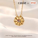 Personalized Birthstone emoji Scene Magnetic Necklace with Names Dainty Jewelry Mother's Day Anniversary Gift for Mom Grandma | Callie × emoji ™