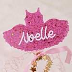 Personalized Ballet Skirt Star Dance Competition Acrylic Wand with Name and Text Flower Decor Dance Recital Gift for Dancer