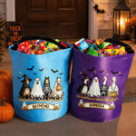Personalised Halloween Theme Animal LED Light Bucket Bag with Name Trick or Treat Activity Halloween Party Gift for Kids