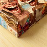 Personalized Exaggerated Caricature Style Photo Canvas Prints Living Room Decor Ship from USA Housewarming Gift for Couples Friends Parent