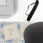 Personalised Watercolour Hydrangea Monogram Non-Slip Mahjong Mat with Initial and Storage Bag Mahjong Club Night Gift for Mahjong Player Enthusiast