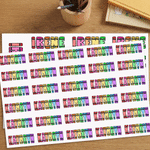 Personalised Colourful Crayon-Style Name Design Waterproof Stickers Daily Use Back to School Birthday Gift for Students Kids