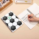Personalized Football Spiral A5 Notebook with Name Daily Use Back to School Birthday Gift for Kids Sports Lovers