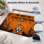 Personalised Retro Halloween Pet Doormat with Name and Photo Home Decor Halloween Gift for Pet Owners Lovers