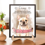 Personalised Watercolour Pet Photo Design Wooden Collar Frame with Name Home Decor Sentimental Memorial Sympathy Gift for Pet Owners Lovers