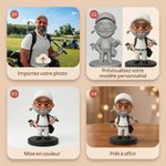 Figurine de golf 3D personnalisée avec nom - Décoration de bureau mignonne - Cadeau d'anniversaire pour amateurs de golf