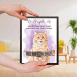 Personalised Watercolour Pet Photo Design Wooden Collar Frame with Name Home Decor Sentimental Memorial Sympathy Gift for Pet Owners Lovers