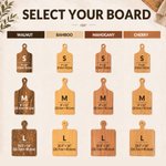 Personalisierte Holz graviert Monogrammed Reversible Käse Charcuterie Schneidebrett mit Griff Schiff aus USA Housewarming Hochzeit Geschenk für Familie