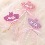 Personalized Ballet Skirt Star Dance Competition Acrylic Wand with Name and Text Flower Decor Dance Recital Gift for Dancer