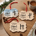 Personalised Paw Print Home Crossword Puzzle Art Irregular-Shaped Ceramic Ornament with Name Tree Decor Christmas Gift for Pet Lovers