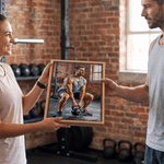 Personalised Oil Painting Style Weightlifting Photo Wooden Canvas Prints with Name Home Decor Ship from USA Gym Birthday Gift for Weightlifters