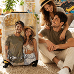 Personalized Oil Painting Style Photo Suitcase Cover with Name Fits 18-32 Inches Suitcase Travel Birthday Gift for Girlfriend Boyfriend Couple