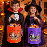 Personalised Halloween Theme Animal LED Light Bucket Bag with Name Trick or Treat Activity Halloween Party Gift for Kids