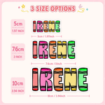 Personalised Colourful Crayon-Style Name Design Waterproof Stickers Daily Use Back to School Birthday Gift for Students Kids