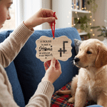Personalised Paw Print Home Crossword Puzzle Art Irregular-Shaped Ceramic Ornament with Name Tree Decor Christmas Gift for Pet Lovers