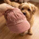 Personalised Embroidered Name Adjustable Pet Baseball Cap with Ear Hole Pet Daily Wear Birthday Gift for Pet Owners