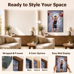 Personalised Oil Painting Style Weightlifting Photo Wooden Canvas Prints with Name Home Decor Ship from USA Gym Birthday Gift for Weightlifters