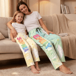 Personalized Oil Painting Cloud Star Rainbow Kid Woman Man Pajama Pants with Colorful Name Daily Wear Birthday Gift for Kids Family