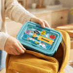 Personalized 3D-Style Character Artwork Microwavable Lunch Box with Name and Cutlery Set Outdoor Activities Back to School Gift for Kids