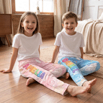 Personalized Oil Painting Cloud Star Rainbow Kid Woman Man Pajama Pants with Colorful Name Daily Wear Birthday Gift for Kids Family