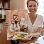 Personalised Oil Painting Style Teacher Portrait Canvas Prints with Name Wall Decor Ship from USA Teacher's Day Appreciation Gift for Teachers