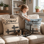 Personalized Home Paw Print Crossword Puzzle Art Throw Pillow Cover with Name Home Decor Birthday Gift for Pet Owners Lovers