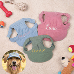 Personalised Embroidered Name Adjustable Pet Baseball Cap with Ear Hole Pet Daily Wear Birthday Gift for Pet Owners